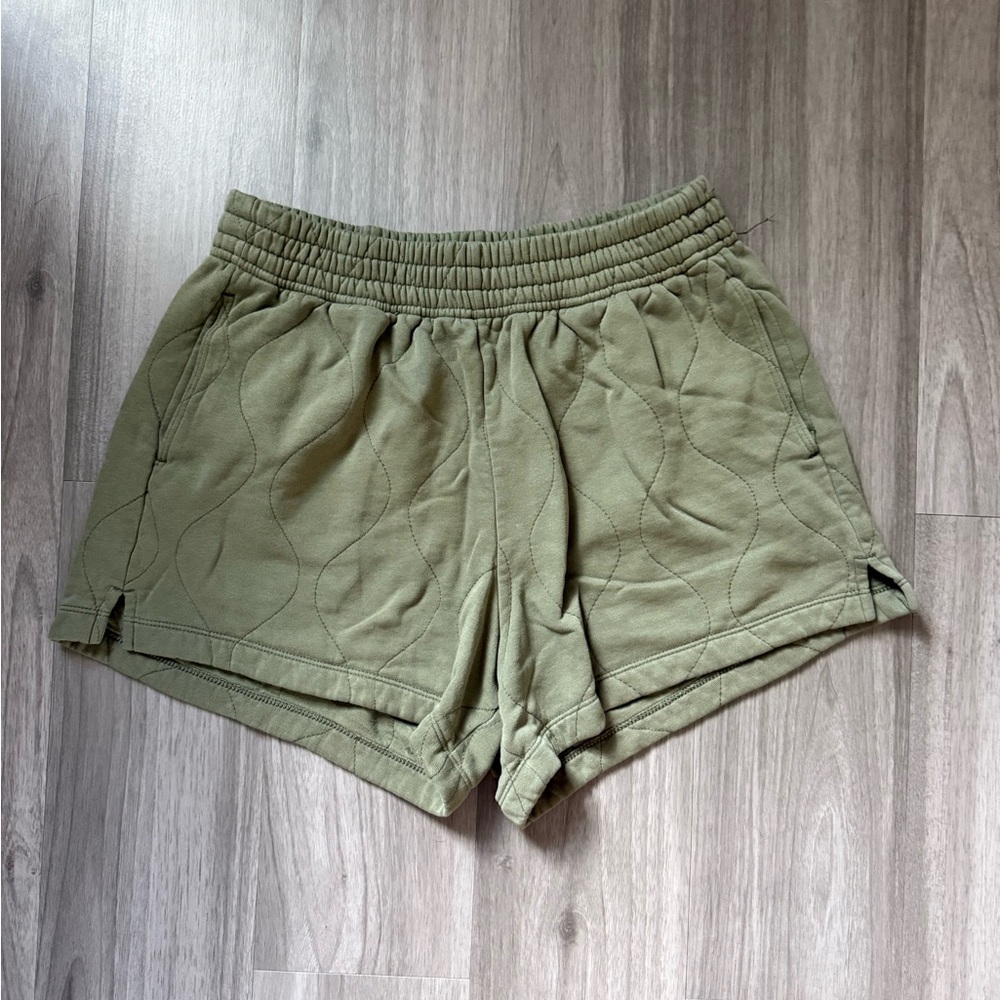 Abercrombie & Fitch Green Athletic Shorts Elastic Waist